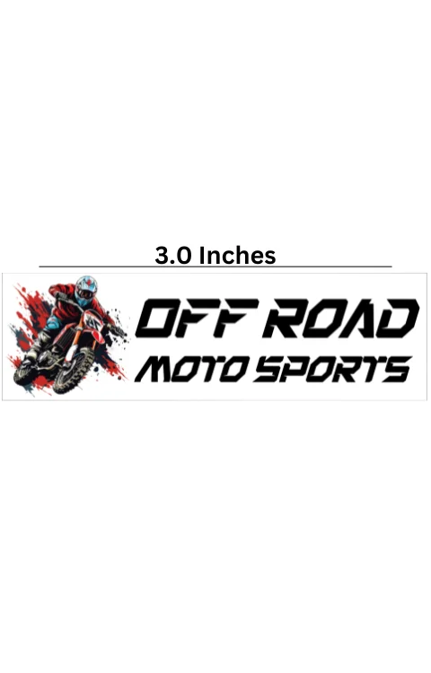 Off Road Motor Cross Universal Sticker | Printed In Premium Gloss Vinyl With FPF(Fade Protection Film), Water Proof, Precut Sticker, Pack Of 1